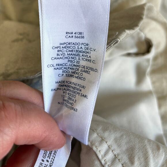 Chaps x Ralph Lauren Women's Cream Jacket with Blue Accents. Size L - Picture 6 of 6